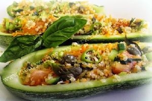Zucchine ripiene alla quinoa